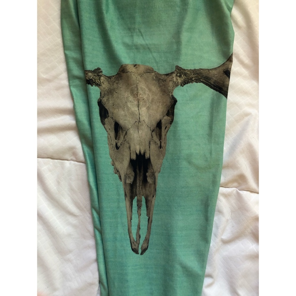 Turquoise Deer Skull Teeki Pants